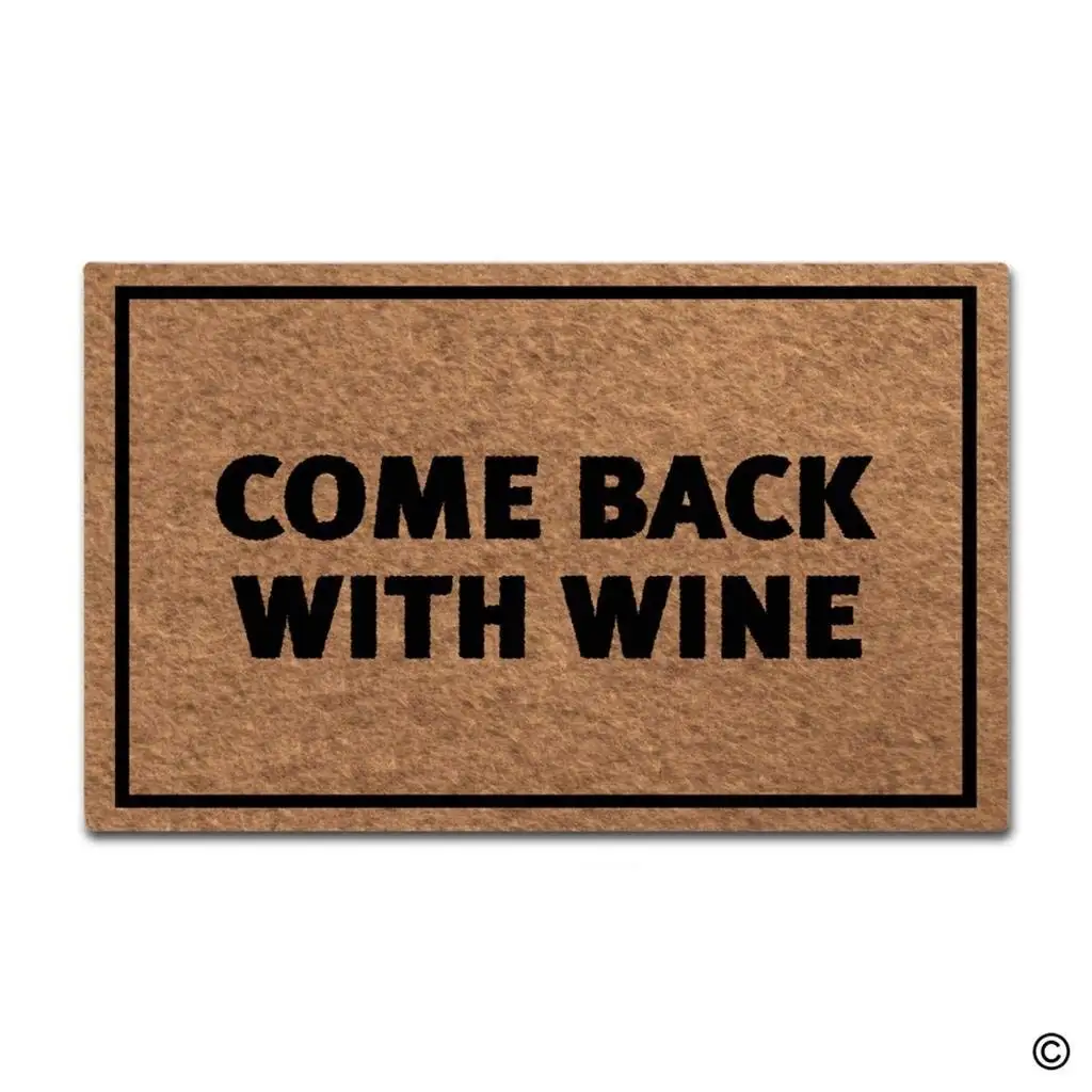 Коврик для входной двери Забавный с винным дизайном нескользящий коврик 18 на 30