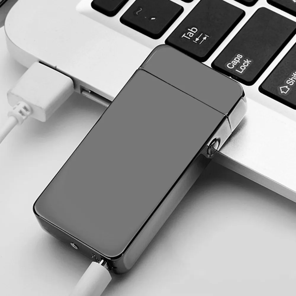 USB электрическая двойная дуга металлическая беспламенная факел перезаряжаемая