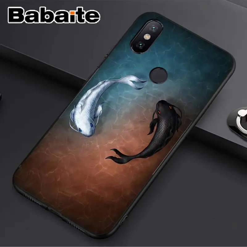 Babaite Pretty Space Moon Astronaut cat Black Phone Case Cover for Redmi 5 plus Note 5 Xuiaomi Mi 8 8SE 6 MIX 2 2S Mobile Cases
