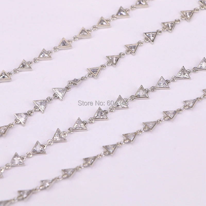 Модные граненые геометрические бусины с фианитами 1 м|beaded rosary chain|rosary chainmetal wire |