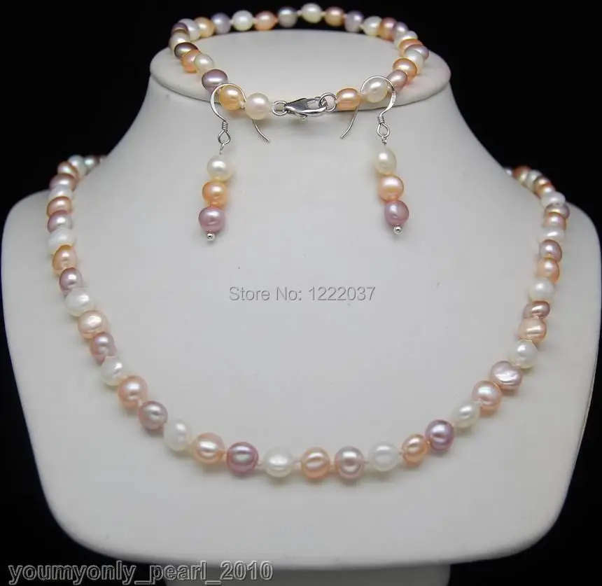 

natural Freshwater Baroque irregularl Pearl Necklaces&Bracelets&Earrings set