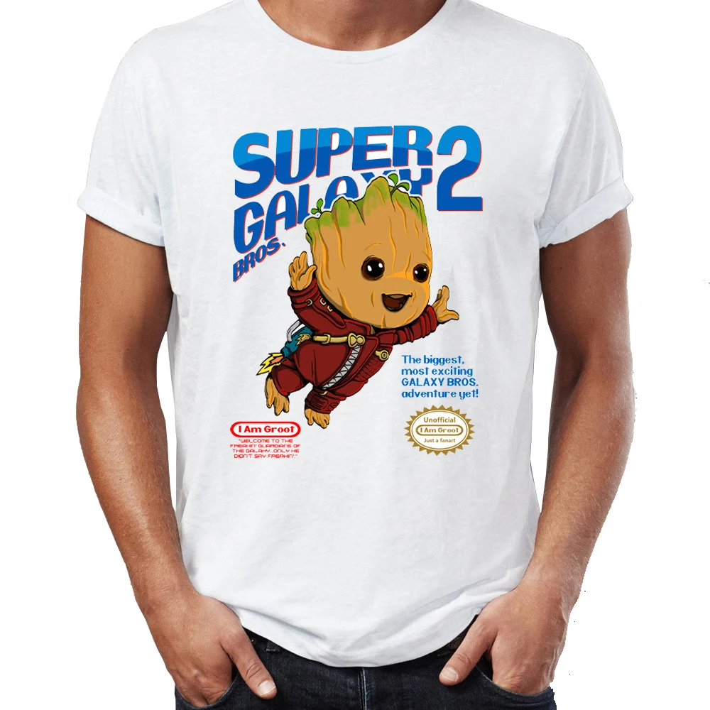 Мужская футболка I am Groot Deadpool Crossover из стражи Галактики|Мужские футболки| |