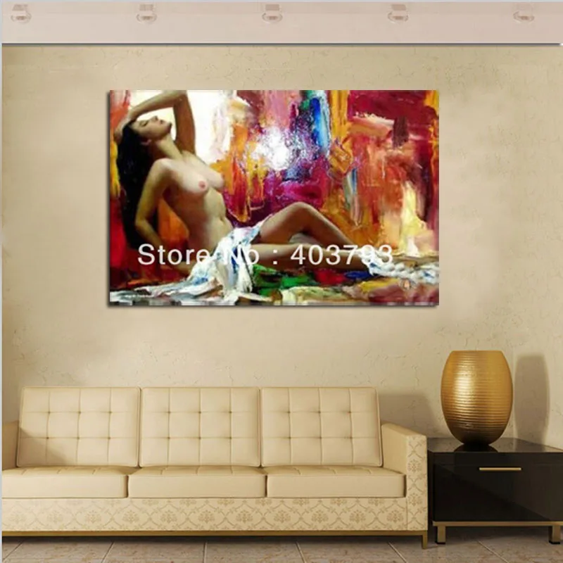 

MODERN ABSTRACT HUGE WALL ART OIL PAINTING ON CANVAS beautiful nude painting art no frame free shipping