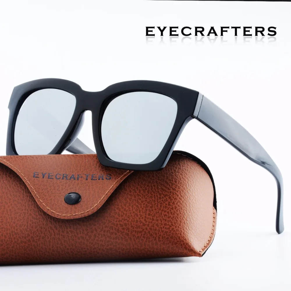 

Eyecrafters серебряные Модные женские роскошные брендовые дизайнерские женские Солнцезащитные очки Ретро Винтажные женские Квадратные Зеркальные очки оттенки