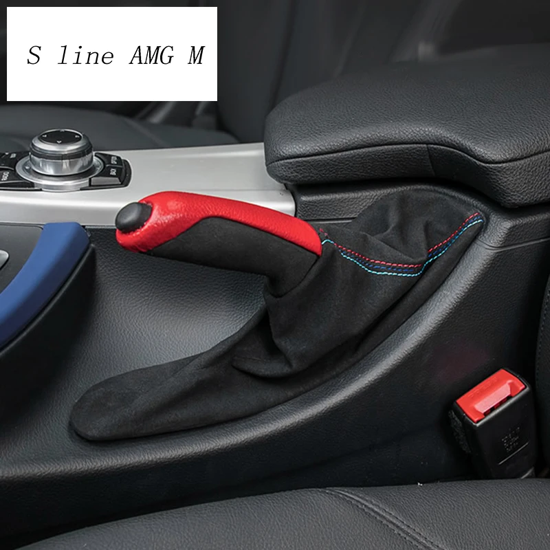 

Автомобильный Стайлинг из воловьей кожи, центральный ручной тормоз, Декоративная Обшивка для BMW 3/4 серии F30 3 серии GT, автомобильные аксессуары для интерьера