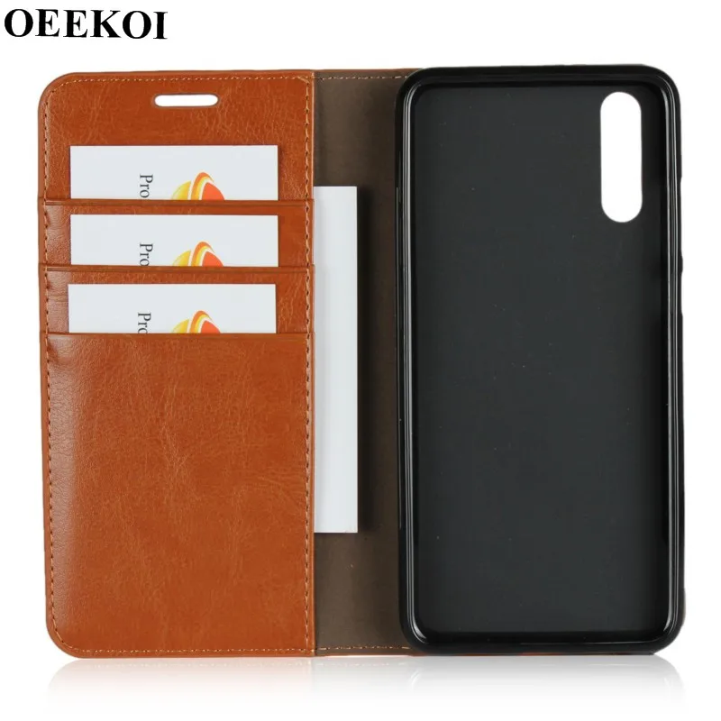 Чехол-книжка OEEKOI из натуральной кожи Crazy Horse для Huawei Maimang 7/P20/P20 Pro/P20 Lite/P9 plus/P8 Lite