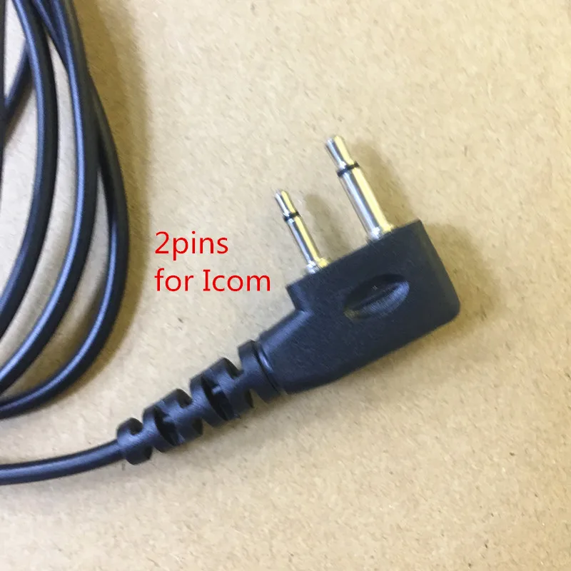 2X clear Air tube acoustic headphone 2pins collar PTT for ICOM IC-V8 V82 V80 F3003 F4001 F3G F4G F11 F26 etc walkie talkie | Мобильные