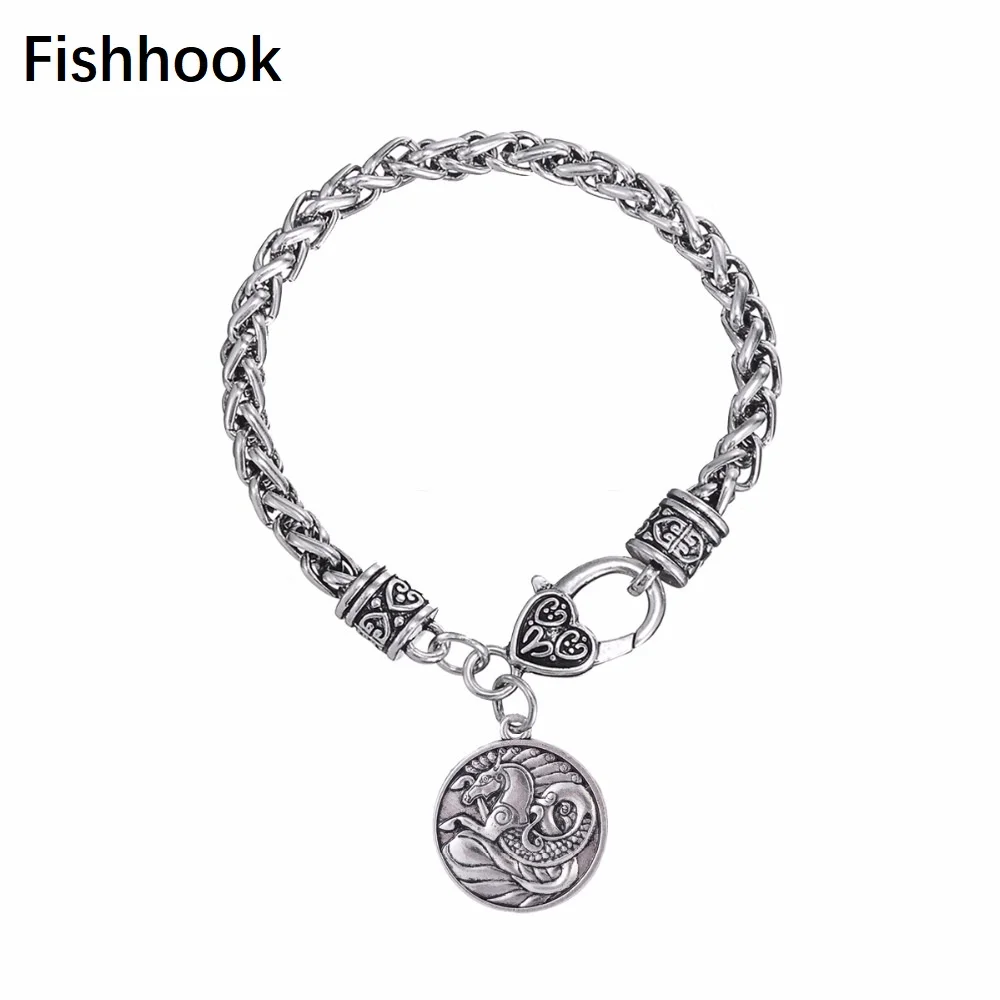 Рыболовный крючок Лошадь Животное Pulseira Masculina Простые Ювелирные изделия викингов