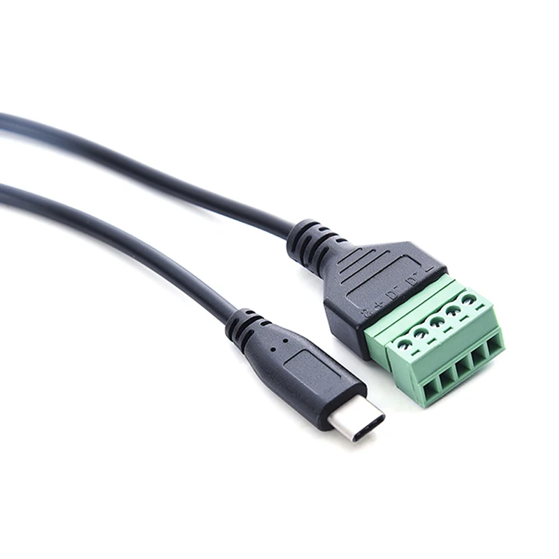 Тип C USB мужчина до 5 Pin разъем с щит терминала Кабель адаптер|Компьютерные кабели и