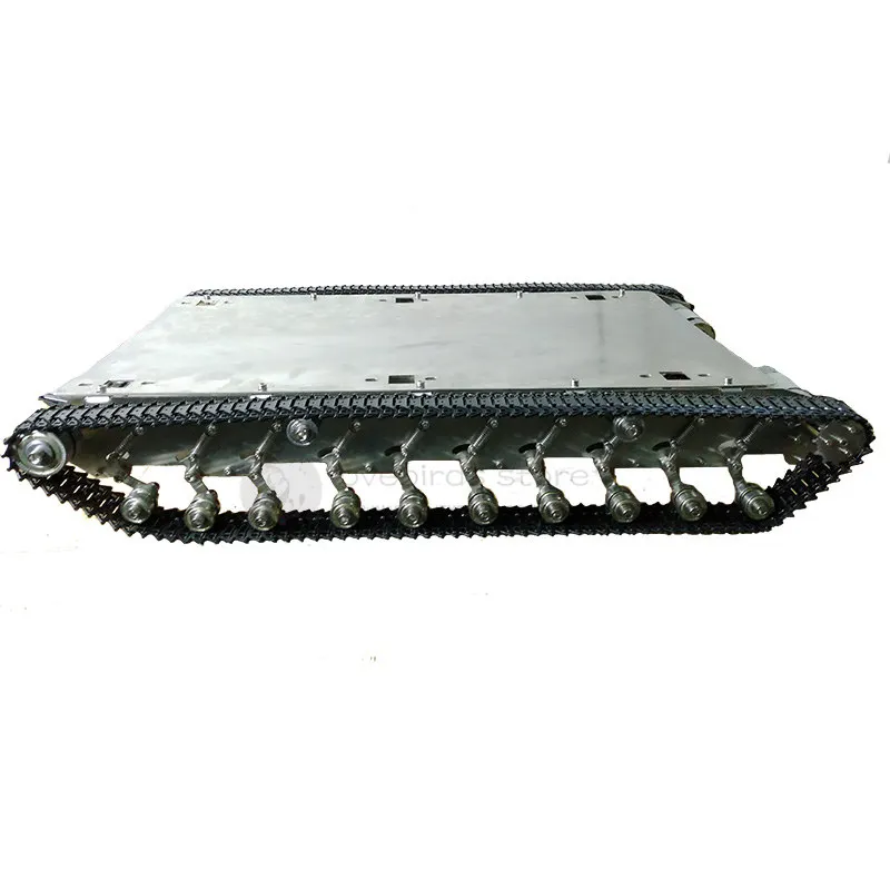 

TS900 full stainless steel large tank crawler robot chassis smart car 10+2 independent suspension for Fighting / Disarming Robot