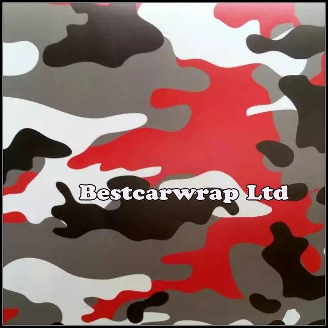 Маленькая красная Тигровая Арктическая камуфляжная виниловая пленка с выпуском