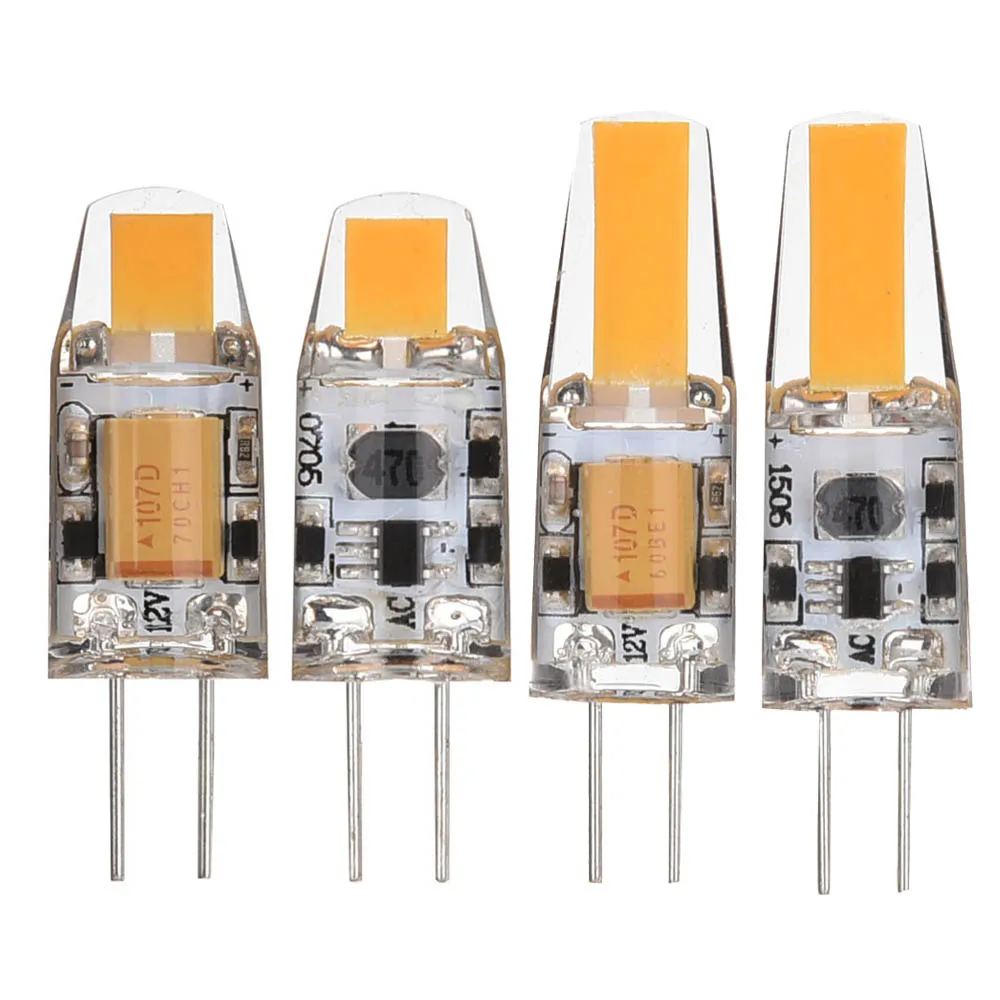 

10PCS High Quality Mini G4 LED Bulb AC DC12V Dimmable 3W 6W COB Lamp G4 Bin-Pin Halogen Chandelier Light Bulb
