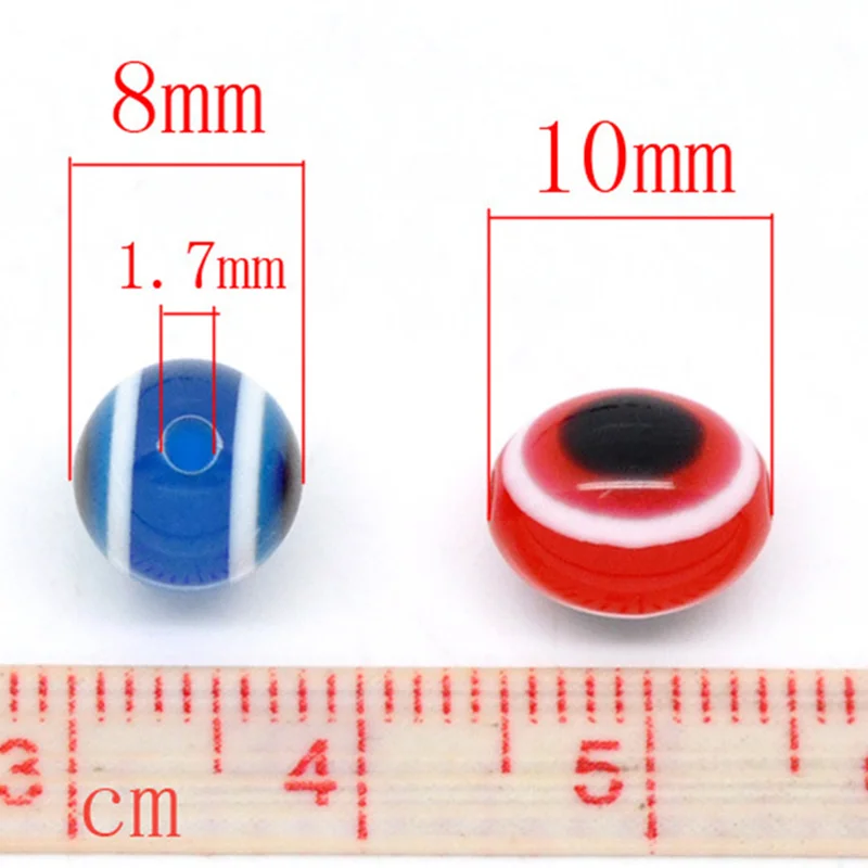 200 шт. полимерные бусины злые глаза разные цвета принадлежности для творчества