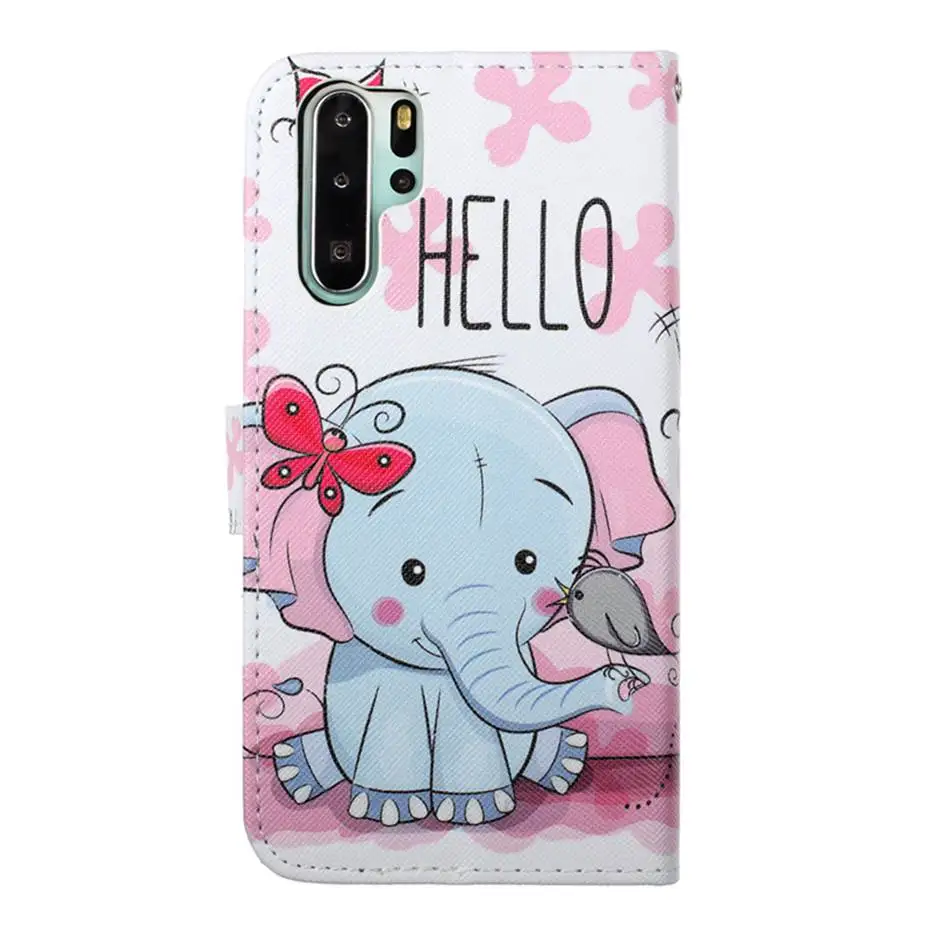 Кожаный чехол-книжка с бумажником для Huawei P20 P10 P30 Lite Pro Mate 20 X Y9 Y5 Honor 9 Lite чехол-книжка с рисунком