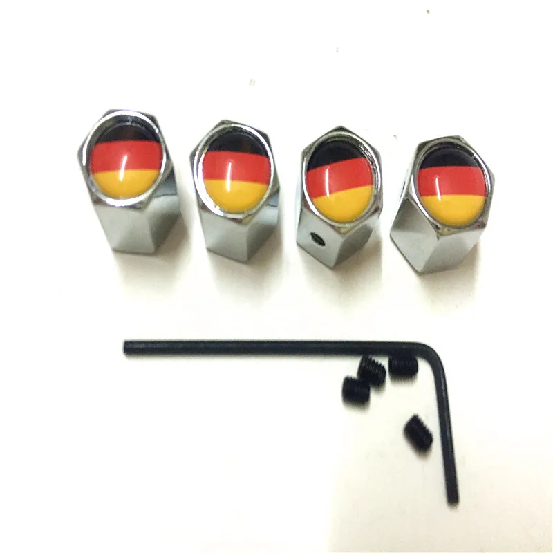 40 шт./10 комплектов колпачки на клапаны автомобильных шин с логотипом страны