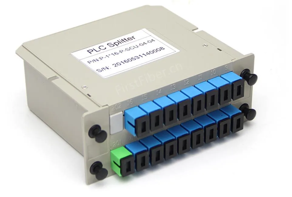 1x16 SC/UPC разветвитель оптоволокна распределитель кассеты вставочный Тип ABS PLC FTTH 1X16