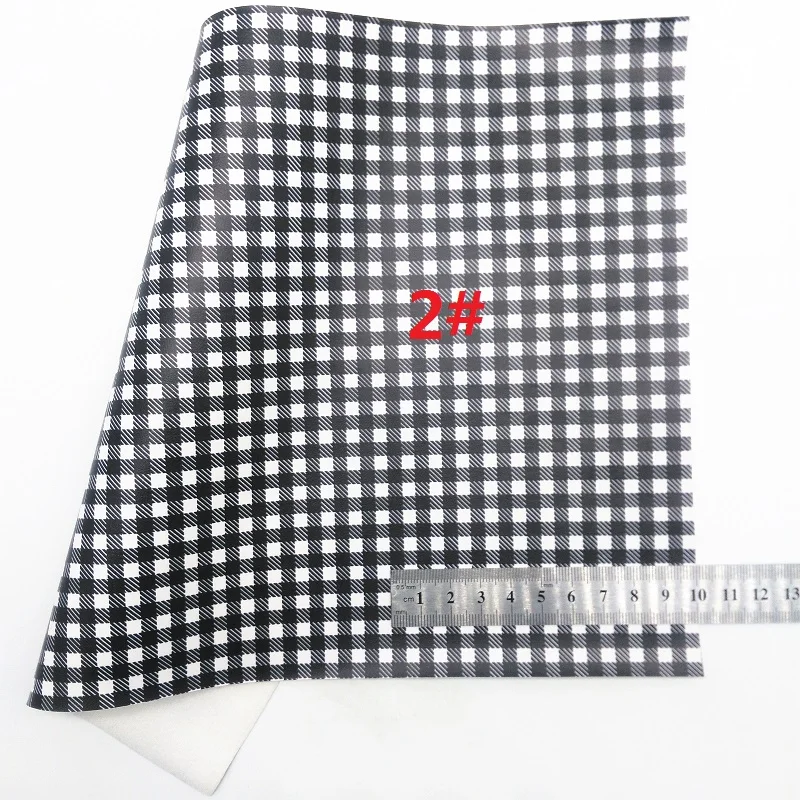 BLACK Chunky Glitter Canvas Sheet, 8"x11" Glitter Sheets, Plaids Stars Faux Leather Sheet For Hair Bow& Earring Fabric XM052