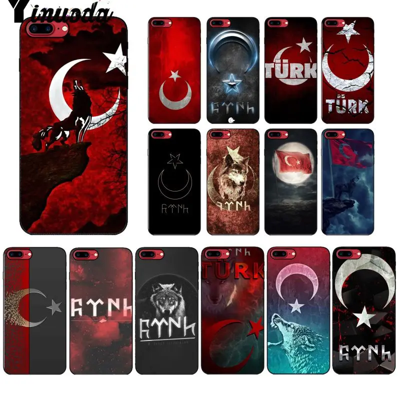 Yinuoda флаг Турция Стамбул Анталья Мустафа волк чехол для телефона Apple iPhone 8 7 6 6S Plus X