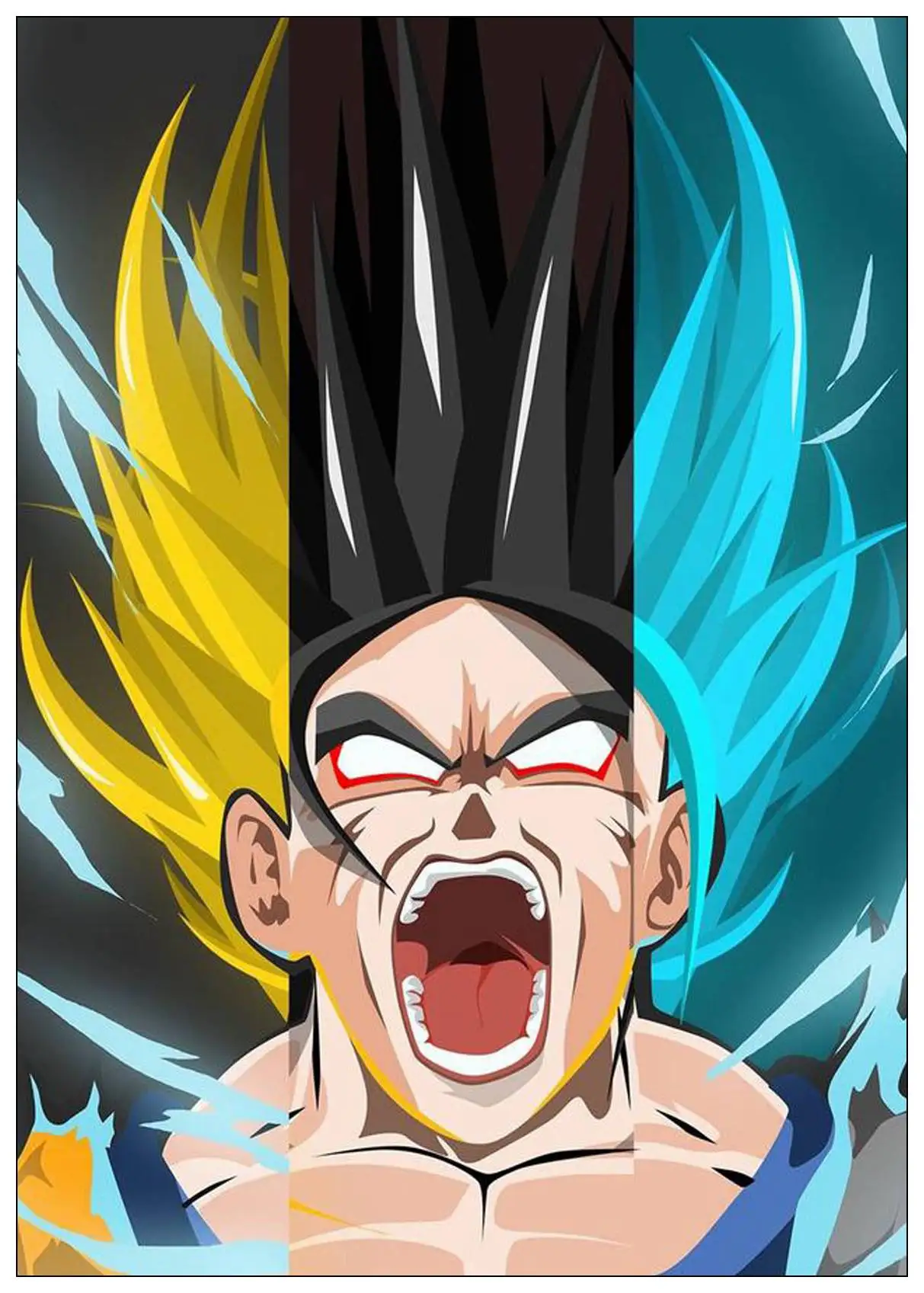 Dragon Ball Z Goku плакат с героями аниме белая мелованная бумага принт живопись детская комната украшение стены Искусство домашний декор