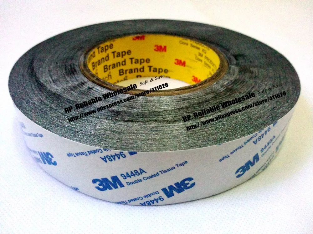 

(41mm, 42mm, 43mm, 44mm wide choose) * 50 meters Original 3M Strong Sticky Double Coated Tissue Tape for Nameplate Foam LCD
