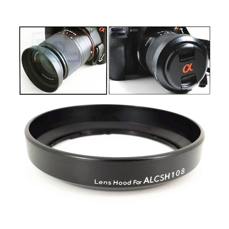 Lens Hood Replace Alc Sh108 For Sony Dt 18 55mm F3 5 5 6 Sam Ii 18 70mm F3 5 5 6 Sal1855 Sal Sal1870 Sh108 Leather Bag