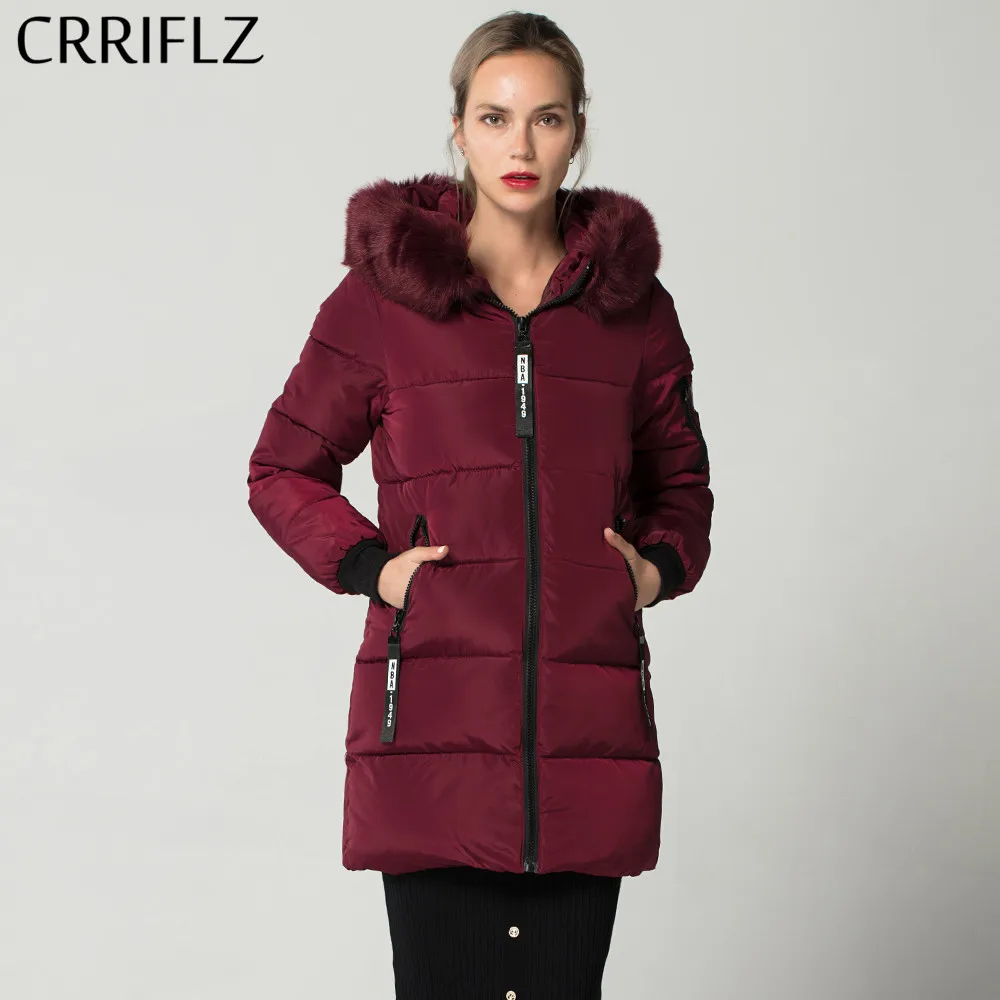 CRRIFLZ новинка 2019 Зимняя коллекция теплое пальто с капюшоном зимняя куртка для
