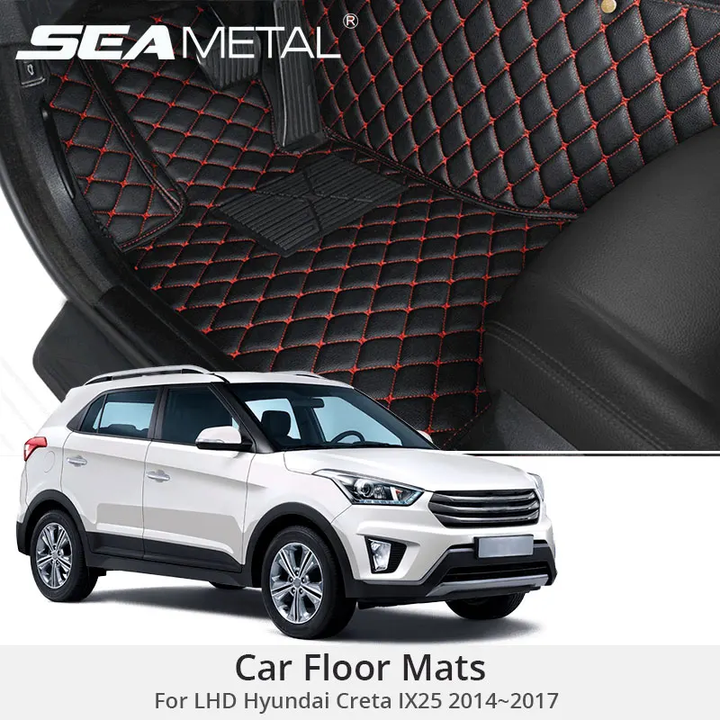 Для LHD Hyundai Creta IX25 2017 2016 2015 2014 автомобильные коврики Авто Кожаный Чехол авто