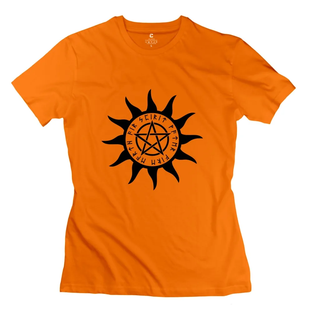 Top Brand Symbol With Pentagram t shirt street cotton girlswag t-shirt for girlfriend Женская одежда
