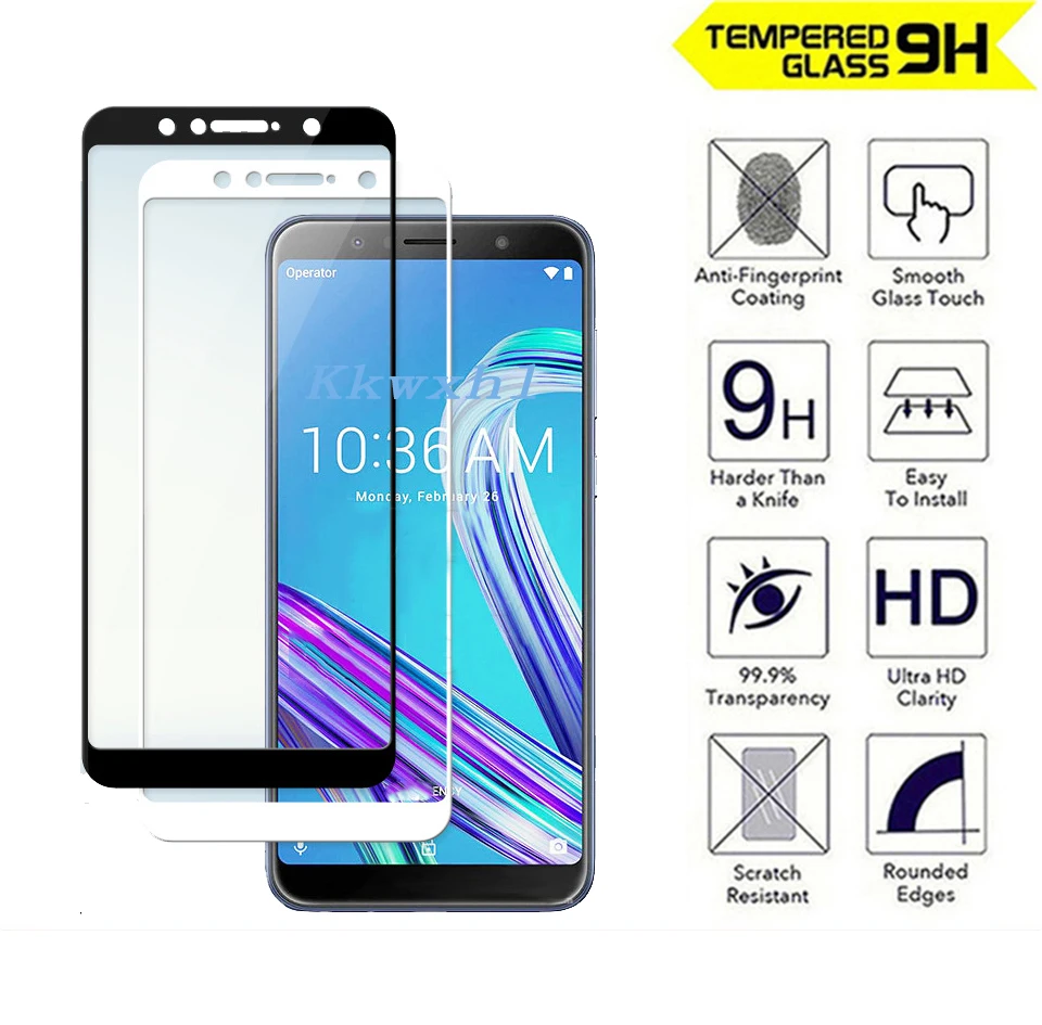 2 шт. 2.5D 9H Премиум полноэкранное закаленное стекло для ASUS ZenFone Max Pro M1 ZB601KL ZB602KL 6 &quot