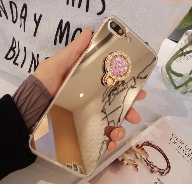 XSMYiss Шикарный чехол для телефона iPhone 7 8 Plus DIY кольцо подставка держатель мягкий