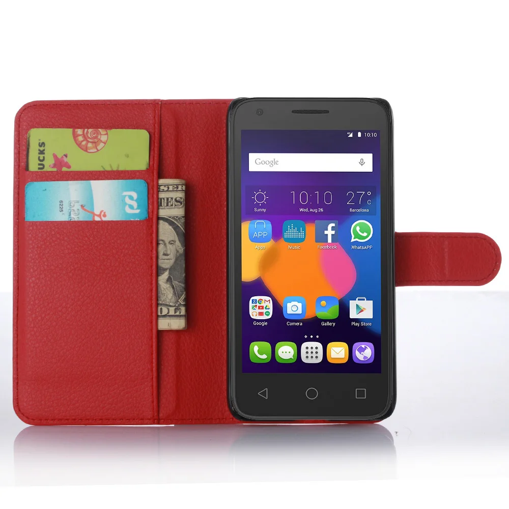 Cyboris чехол для Alcatel One Touch 5015D Pop 3 5 0 Чехол Флип личи кобура из искусственной кожи с
