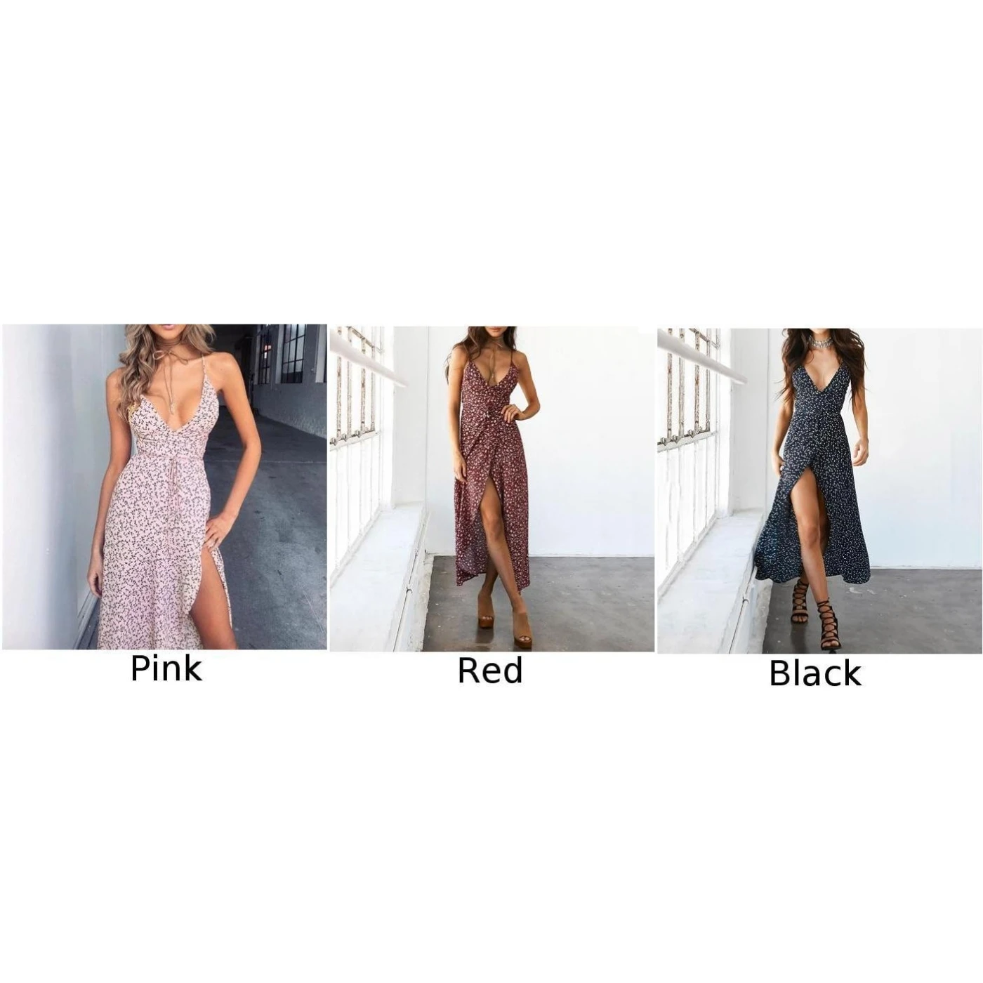 Летнее пляжный отдых свободный слинг спереди Сплит Slim Fit v образным вырезом