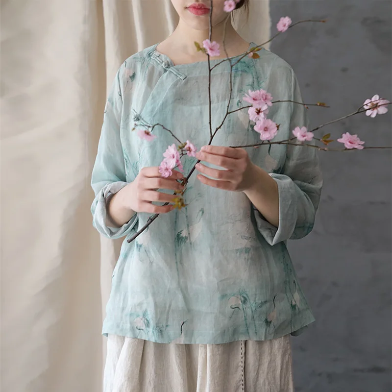 SCUWLINEN Vestidos 2019 сезон: весна–лето Для женщин рубашка Винтаж из мультфильма