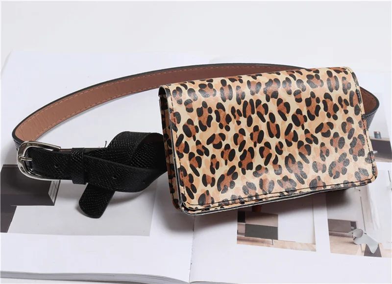 Leopard pattern Поясные сумки для женщин поясная сумка из искусственной кожи с животным принтом модная поясная сумка из змеиной кожи высокого качества Женский кошелек T - Цвет: Leopard pattern