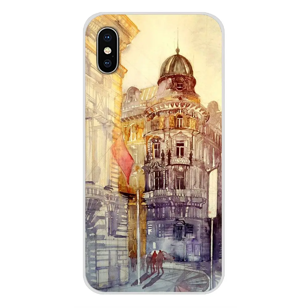 Силиконовый чехол для Samsung Galaxy S3 S4 S5 Mini S6 S7 Edge S8 S9 S10 Lite Plus Note 4 5 8 9 architectural Chicago PARIS
