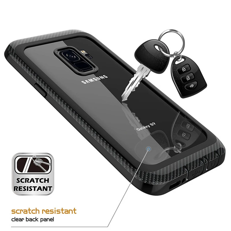 Full-body Protection Rugged Clear Bumper Shockproof Case for Samsung Galaxy S9 S9plus Anti-Scratch Outdoor Sport Coque