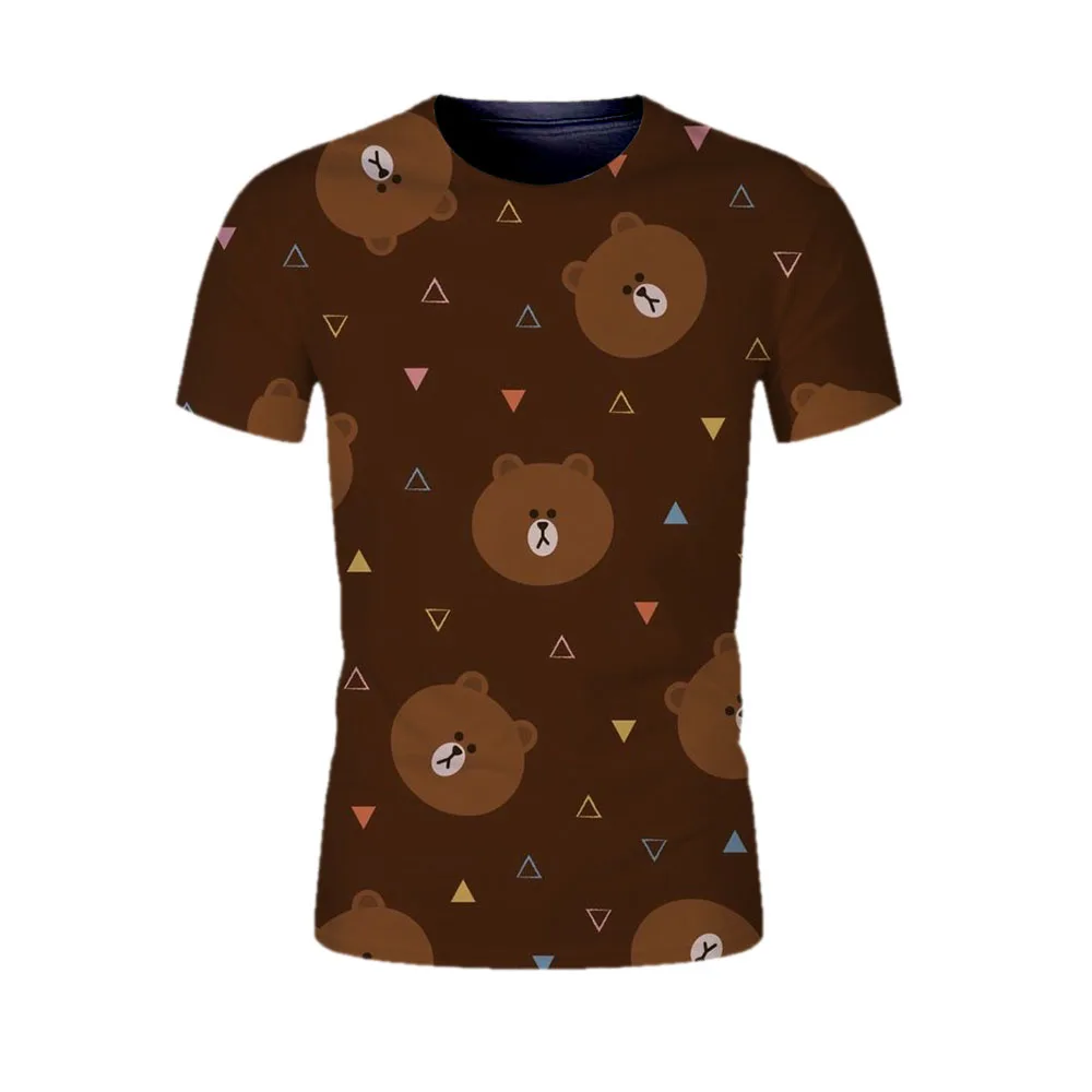 3D пивная коричневая футболка мужская Cony Boys Harajuku Wo мужские парные Свитера Мужская