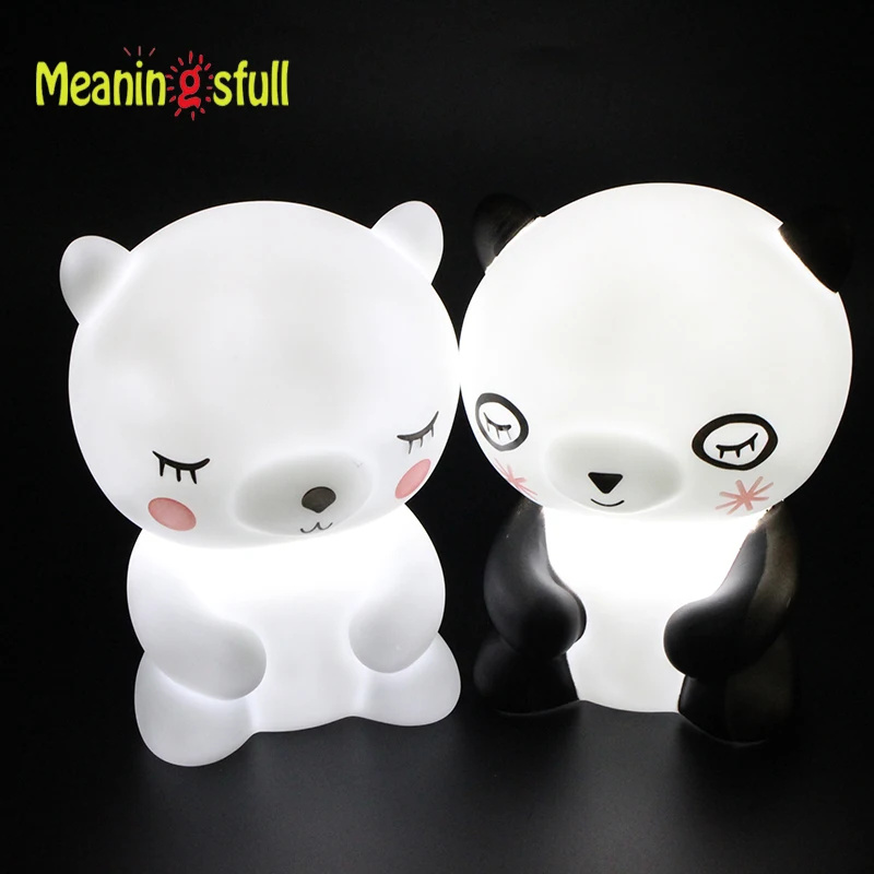 Новинка 2017 года дети подарок милый медведь светодиодный свет ночи мини Лампы для
