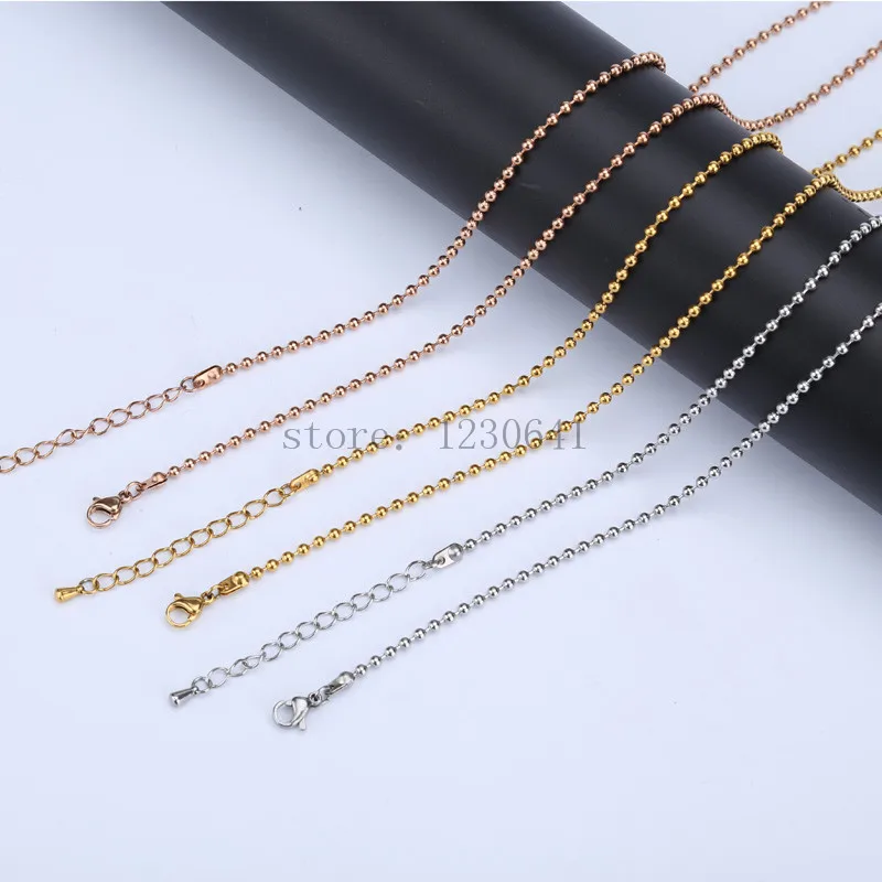 Цепочка из бусин 80 см цепочка высококачественной нержавеющей стали с шариками