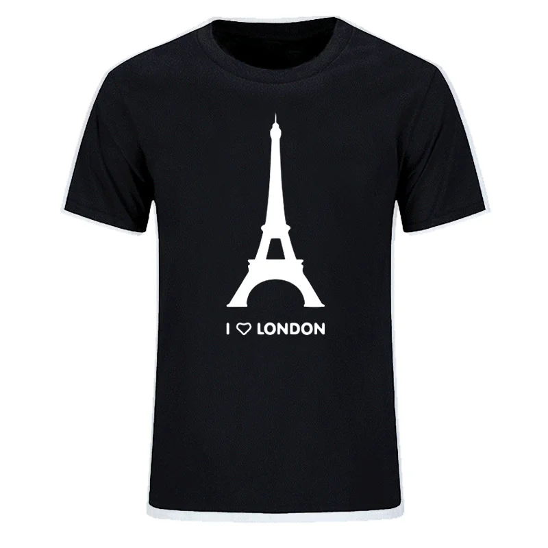 Новая летняя футболка с надписью I Love London Забавный романтический дизайн