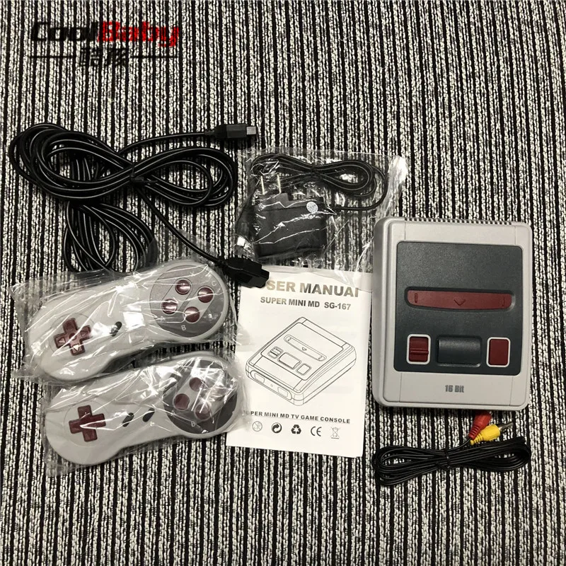 DHL CoolBaby Новый MD16 SG 167 AV версия для 16 бит ТВ игровая консоль игровой консоли с