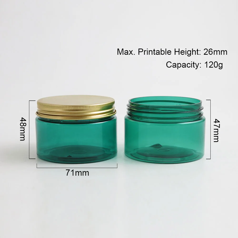 30 шт. темно синим морским камнем ПЭТ Косметический Крем Jar горшок 120 г Большой