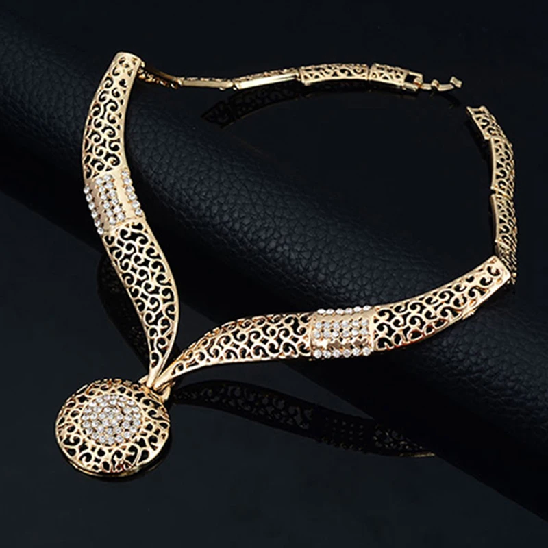 Торжественное роскошное свадебное ожерелье s Ювелирные наборы Золотое колье с