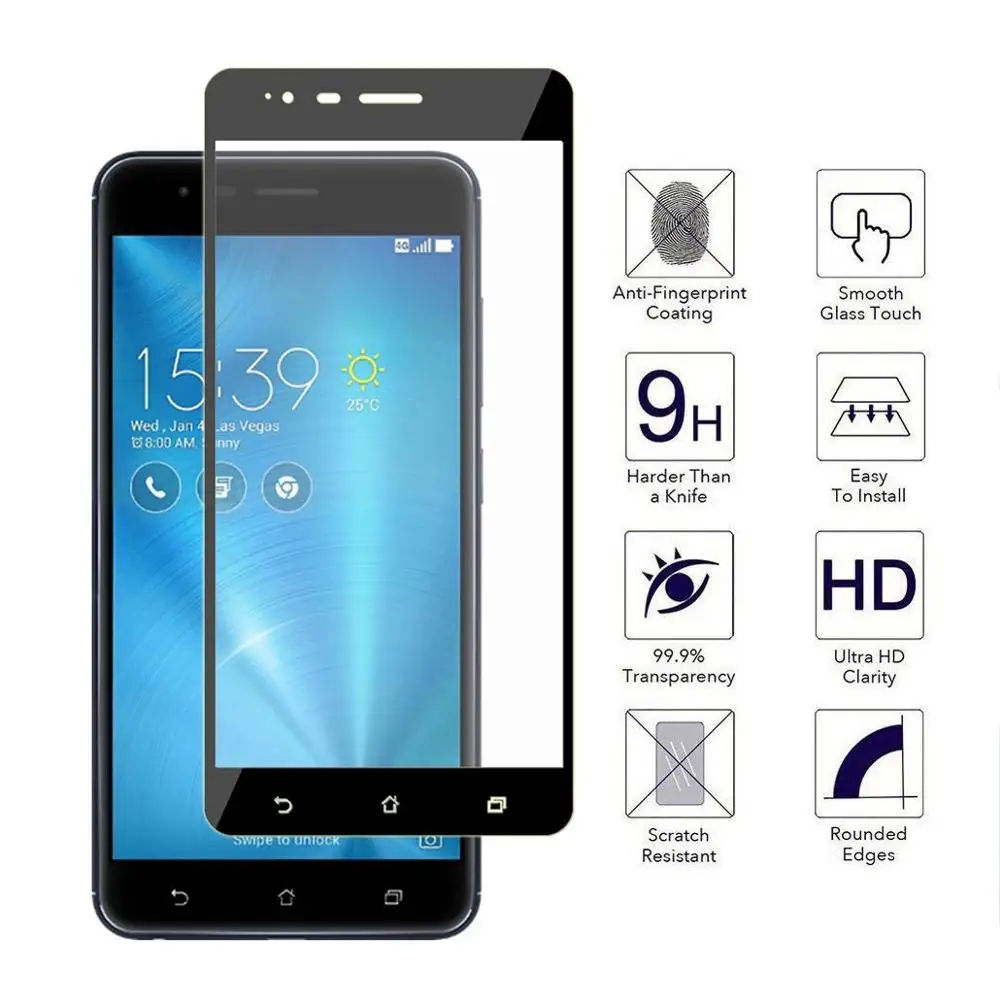 3D полное покрытие закаленное стекло для Asus Zenfone 3 Zoom ZE553KL защита экрана защитная