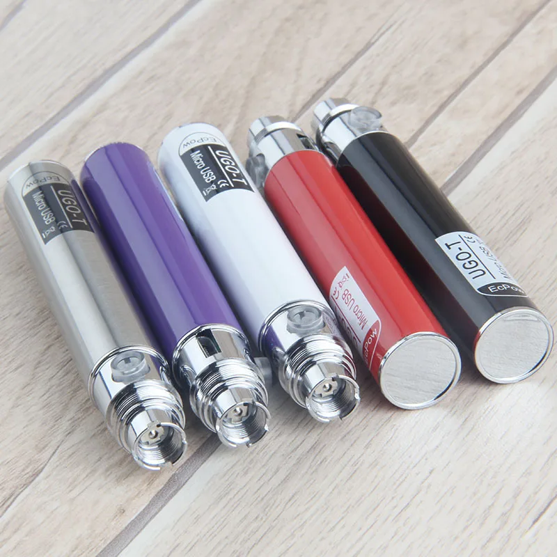 Ugo T 2 батарея 650mah электронная сигарета батарея порт зарядки Micro USB 3,7 V электронные сигареты 510 батарея для Vape ручка
