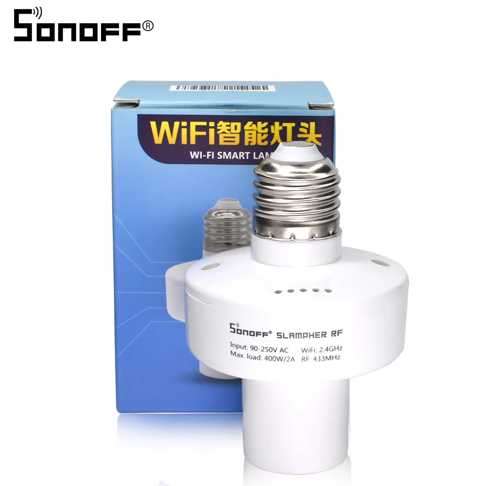 Itead Sonoff Slampher RF 433 МГц Смарт Wi Fi свет держатель E27 лампы прерыватель переключатель - Фото №1