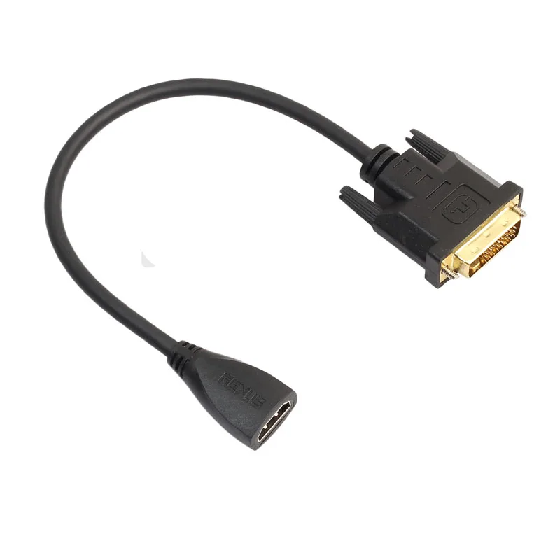 30 сантиметровый позолоченный Переходник Hdmi Мама в Dvi24 + 1 папа для видеокабеля