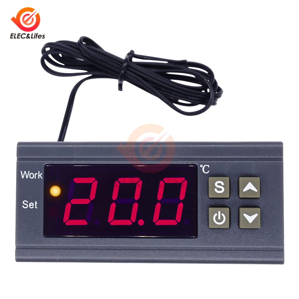 AC 90~ 250 V/DC 9-72V MH1210W цифровой регулятор температуры 220V 10A регулятор термостата Регулируемый переключатель контроля температуры