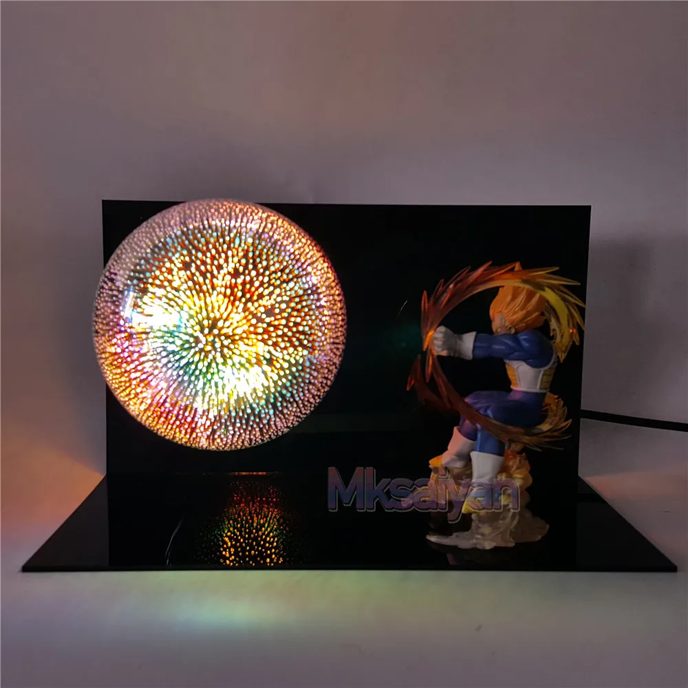 Dragon Ball Z фигурка Вегета Kamehameha DIY Светодиодная лампа светильник аниме дисплей 7