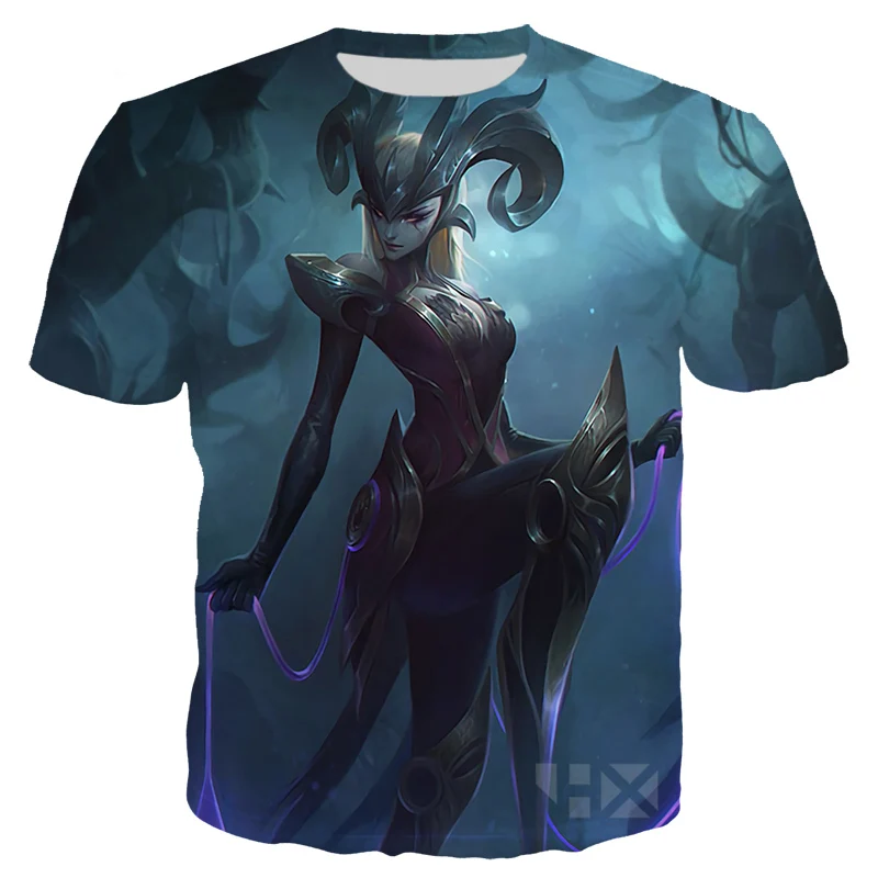 T Shirt 19 Игры Лига Легенд Футболка Мужская/женская одежда 3D принт герой кожи футболки Повседневный стиль Уличная Топы пуловер T96 - Цвет: T Shirt 19